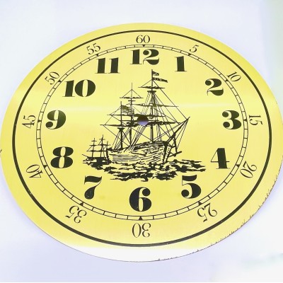 Round rustic ship clock dial
